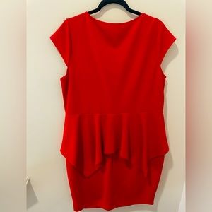 Red Peplum Dress